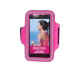 Brassard sport smartphone étanche universel pour running et jogging au Maroc, avec téléphone visible et poche pour clé.