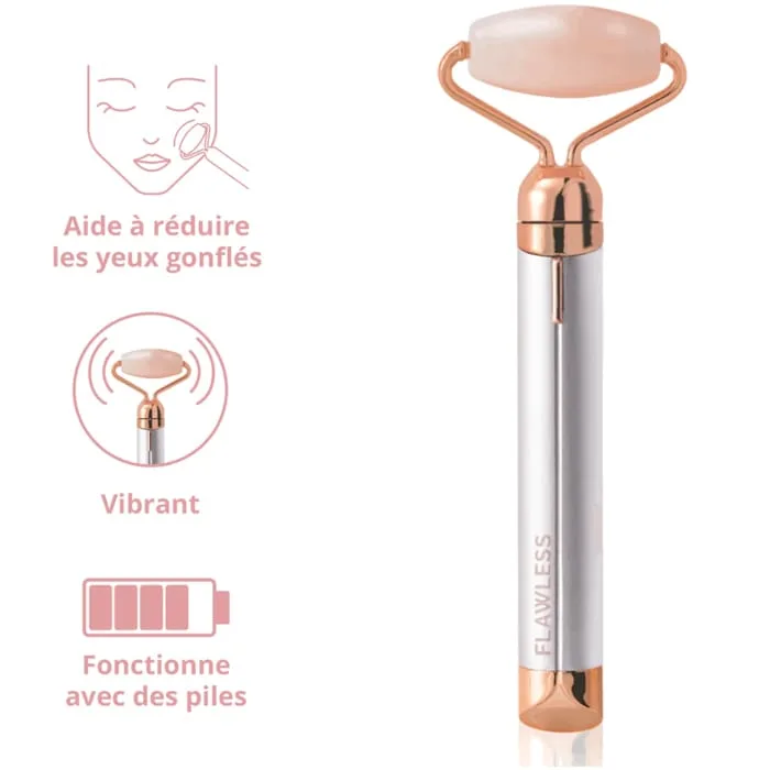 Accessoire beaute massage touch Flawless Quartz rose micro vibration – Image 3