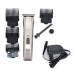 Tondeuse HTC rechargeable lames Acier inoxydable Barbe Cheveux 4 Peignes coupe nette