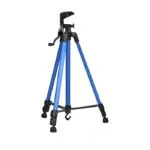 Trepied professionnel telephone camera support aluminium extensible Trépied 140 cm photo vidéo Maroc photographe portable image stable création de contenu digital bleu