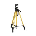 Trepied professionnel telephone camera support aluminium extensible Trépied 140 cm photo vidéo Maroc photographe portable image stable création de contenu digital dore