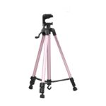 Trepied professionnel telephone camera support aluminium extensible Trépied 140 cm photo vidéo Maroc photographe portable image stable création de contenu digital rose