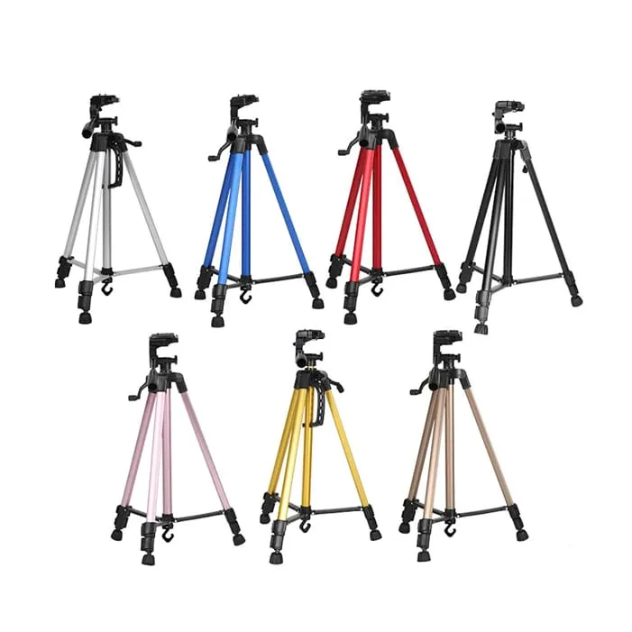 Trepied professionnel telephone camera support aluminium extensible Trépied 140 cm photo vidéo Maroc photographe portable image stable création de contenu digital