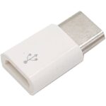 adaptateur micro usb vers type c convertisseur otg connecteur chargeur rapide smartphone cable telephone transferer donnee bonne qualite charge compatible blanc