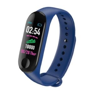 Bracelet connecté M3 fitness Bluetooth pour suivi santé au Maroc avec mesure fréquence cardiaque et tension artérielle