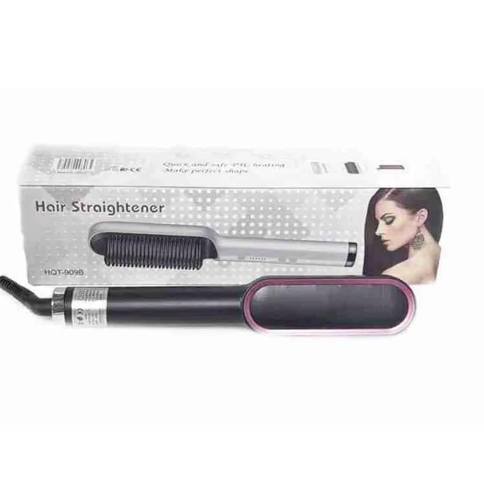 brosse lissante chauffante céramique lisseur cheveux professionnelle temperature reglable lissage abimer les pointes