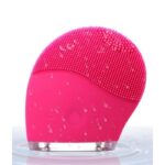 brosse nettoyante visage silicone appareil nettoyage massante soin faciale electrique circulation anti age production collagene peau lumineuse enlever salete huile eclatante rose