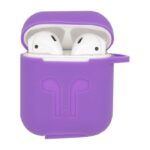 غطاء AirPods 1 2 جراب سيليكون AirPods حماية ضد الصدمات حافظة اكسسوار مقاوم غبار رياضة سماعات لاسلكية Earpod مطر ثلج بقع بنفسجي