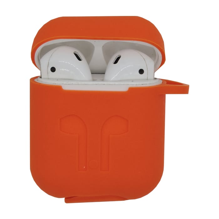 غطاء AirPods 1 2 جراب سيليكون AirPods حماية ضد الصدمات حافظة اكسسوار مقاوم غبار رياضة سماعات لاسلكية Earpod مطر ثلج بقع برتقالي