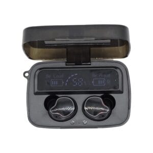 Écouteurs M9 TWS Bluetooth sans fil stéréo tactiles en utilisation quotidienne pour écouter de la musique.