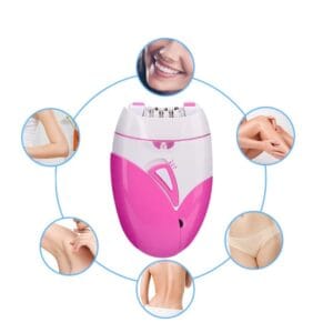 épilateur électrique sans fil à deux vitesses pour une peau douce et durablement lisse.