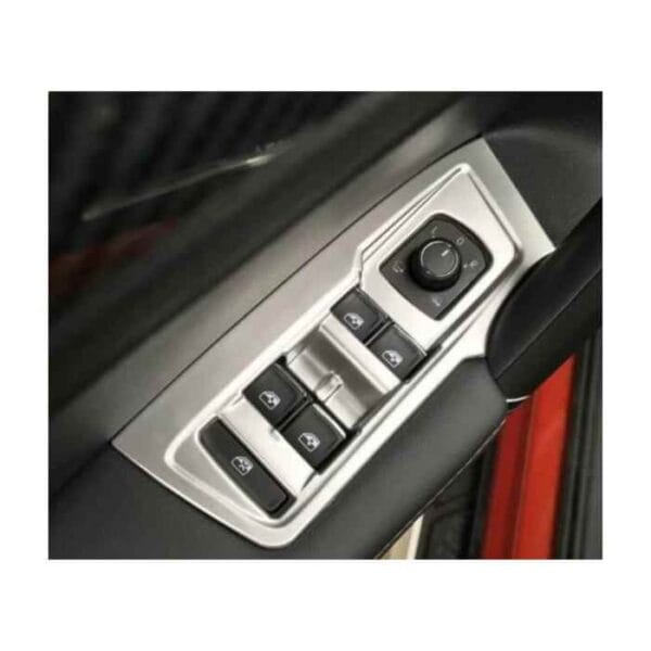 garniture bouton tiguan chrome panneau commande accessoire interieur decoration porte cadre protection leve vitre coffre vw 2016 2017 2018 2019 2022 controle conducteur gauche ouverture fenetre monte