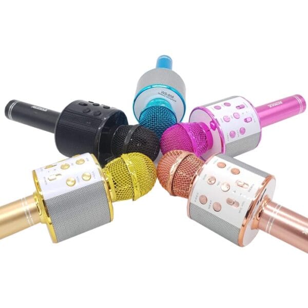 micro karaoké sans fil microphone bluetooth portable haut parleur karaoke enceinte echo rechargeable chanter telephone enfants multi usage android et ios