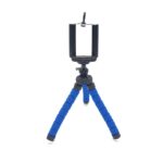 mini trepied flexible poulpe octopus smartphone support monopode pliable portable photo a 360° voyage vlog ios android photographie creation de contenu bleu
