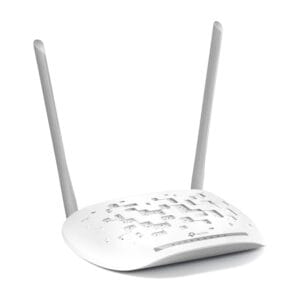 Arrière du routeur TP-Link TD-W8961ND montrant les 4 ports Ethernet et les connexions ADSL pour une installation facile.