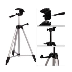 Trépied caméra compact et robuste en alliage d'aluminium, parfait pour le vlog et le streaming