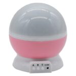 veilleuse etoiles projecteur ciel etoile lampe nuit enfant rotative decoration chambre bebe univers lumiere rotatif colore usb piles apaisante peur noir chevet rose