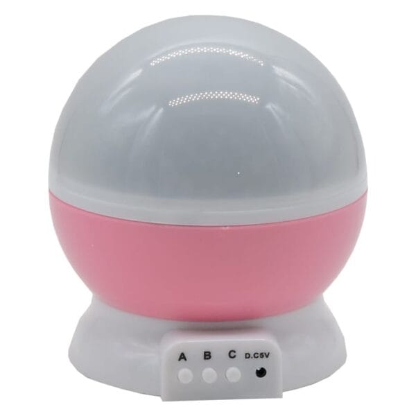 veilleuse etoiles projecteur ciel etoile lampe nuit enfant rotative decoration chambre bebe univers lumiere rotatif colore usb piles apaisante peur noir chevet rose