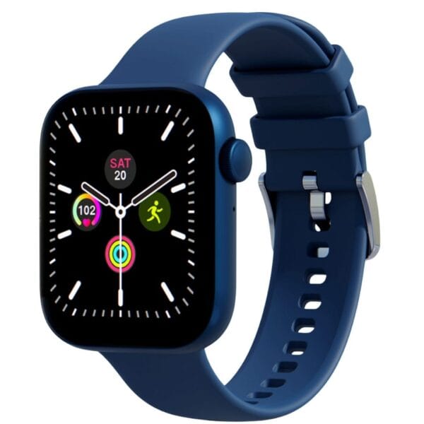 Montre connectée U Leap4 smartwatch connecté Appels Bluetooth BT5.1 longue autonomie water proof batterie 260 mAh Android iOS bleu fonce