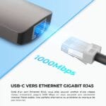 adaptateur oryx Type C Multiport 6 en 1 hdmi ethernet usb usb type c mac book