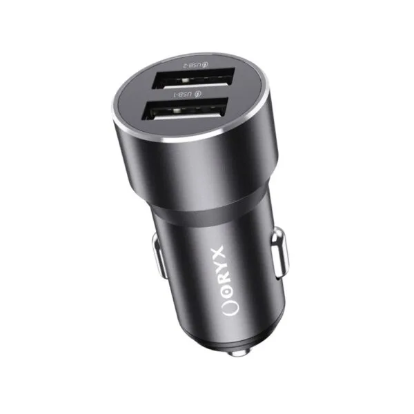 chargeur de voiture rapide modèle permet de recharger simultanément deux appareils 2 ports sortie USB A noir