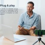 microphone cravate sans fil W Mic son image présentation vlog interviews micro leger mobile discret puissant enregistrement Annulation bruit son clair net Type C samsung ou Lightning apple iphone