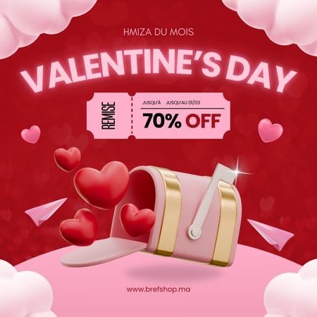 promo saint valentin chez brefshop.ma avec des remises jusqu'a 70%