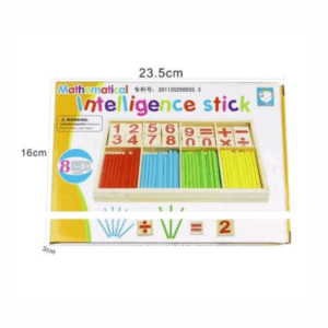 Jeu Apprentissage Maths Bois avec bâtonnets colorés et chiffres pour enfant 3 ans et plus