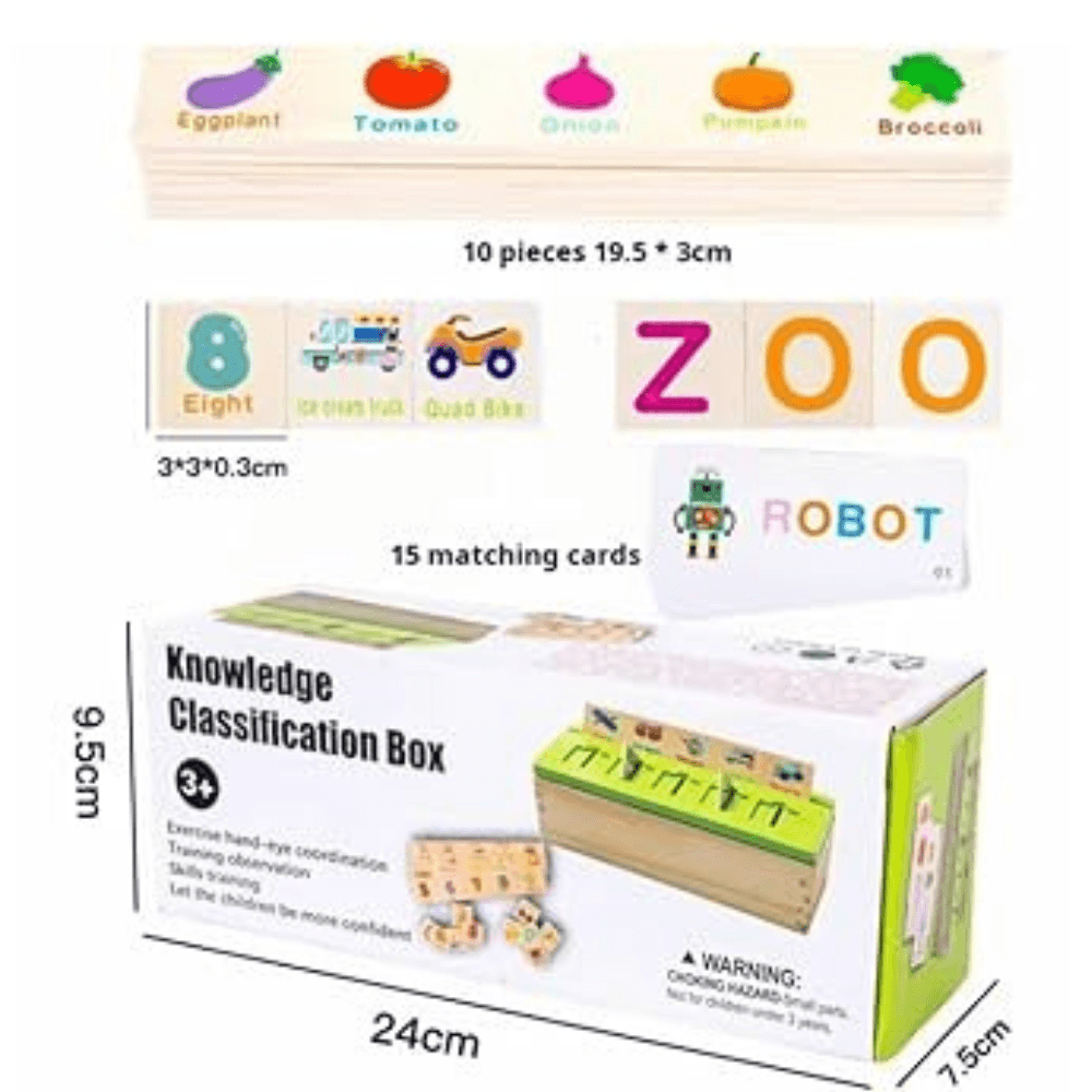 Boîte de Classification Montessori – Jeu Éducatif en Bois Boîte de Classification Montessori – Jeu Éducatif en Bois – Image 2