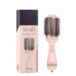 Brosse sèche-cheveux professionnelle ENZO Rose Gold, modèle EN-6209, bicolore rose pâle et or rose, présentée avec son emballage.