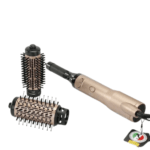 Brosse soufflante rotative ENZO Big Hair Dual avec deux embouts interchangeables pour brushing volumineux et lisse.