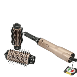 Brosse soufflante rotative ENZO Big Hair Dual avec deux embouts interchangeables pour brushing volumineux et lisse.