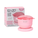 Mini chauffe-cire électrique ENZO® rose pour épilation à domicile avec cire pelable pour visage et corps.