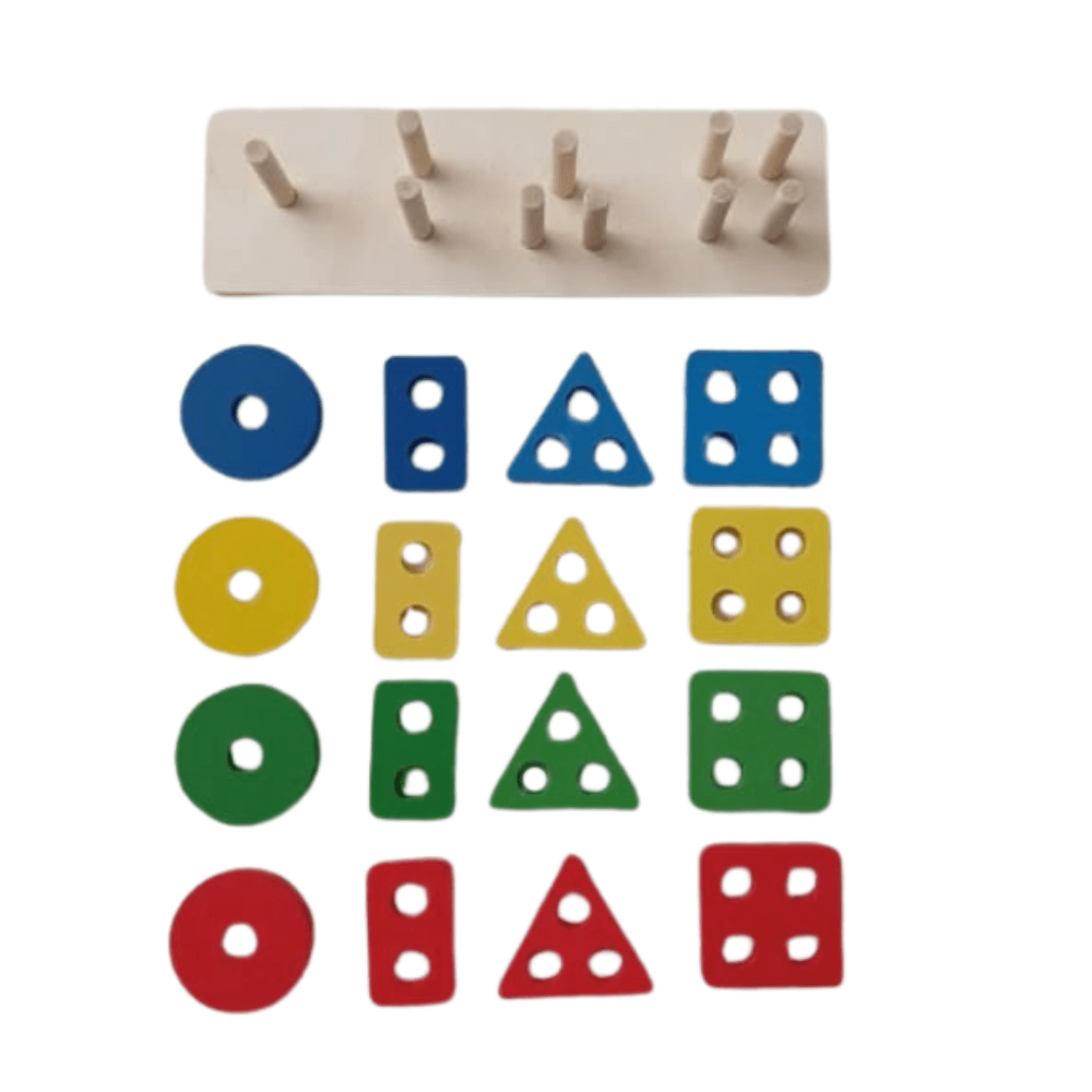 Jeu Éducatif Montes en Bois-Jeu de Tri Formes et Couleurs, Motricité Fine Bébé 1 à 3 An (3) Jeu éducatif Montessori en bois, tri de formes et couleurs, motricité fine pour bébé 1 à 3 ans.