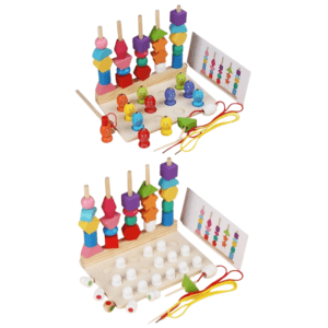 Jeu éducatif en bois Montessori avec pêche magnétique et formes géométriques colorées pour enfants dès 3 ans.