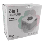 Lampe LED/UV SUN L1 228W professionnelle pour ongles, séchage rapide de gels et vernis semi-permanents, design ergonomique et usage salon ou domicile.