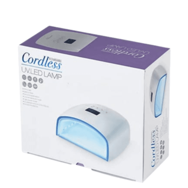 Lampe UV/LED sans fil blanche pour séchage de vernis gel, portable et rechargeable pour manucure et pédicure.