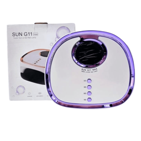 Lampe à ongles SUN G11 MAX 288W UV LED avec double longueur d’onde pour séchage rapide des gels et vernis semi-permanents.