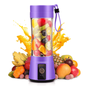 Mixeur rechargeable USB pour shakes protéinés après le sport avec des fruits