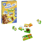 Boîte du jeu éducatif Ravensburger "Où vivent-ils ?" pour les 3 ans et plus.