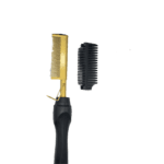 Peigne Chauffant Professionnel en Céramique Dorée – Haute Température – Image 2