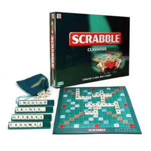 Plateau Scrabble et ses lettres pour un jeu de mots éducatif et stratégique pour enfants et adultes