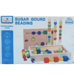 Jouet éducatif en bois pour enfants, perles à enfiler 'Sugar Gourd Beading' Huixan Xin'er, pour 3 ans et plus.