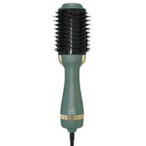 Brosse chauffante Remington pour discipliner les cheveux et réduire les frisottis avec huiles naturelles.