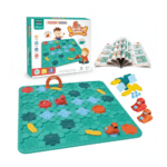 Détails des rails et du mécanisme de la voiture du jeu de construction logique Logical Road Builder.