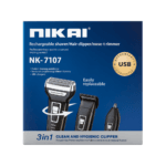 NIKAI NK-7107 - Tondeuse Rechargeable Multifonction 3 en 1 barbe nez corps cheveux emballage