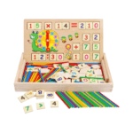 Détail des bâtonnets de comptage et des chiffres magnétiques de la Boite educative enfant, pour apprentissage des maths
