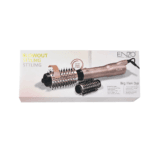 التغليف الأصلي لفرشاة الهواء الساخن الدوّارة ENZO مع ملحقين مرفقين لضمان الحماية وجودة المنتج