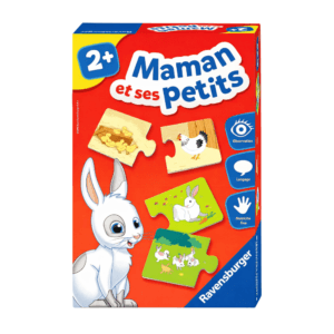 Jeu éducatif enfant 2 ans Ravensburger Maman et ses Petits pour apprendre les animaux et développer la logique au Maroc.
