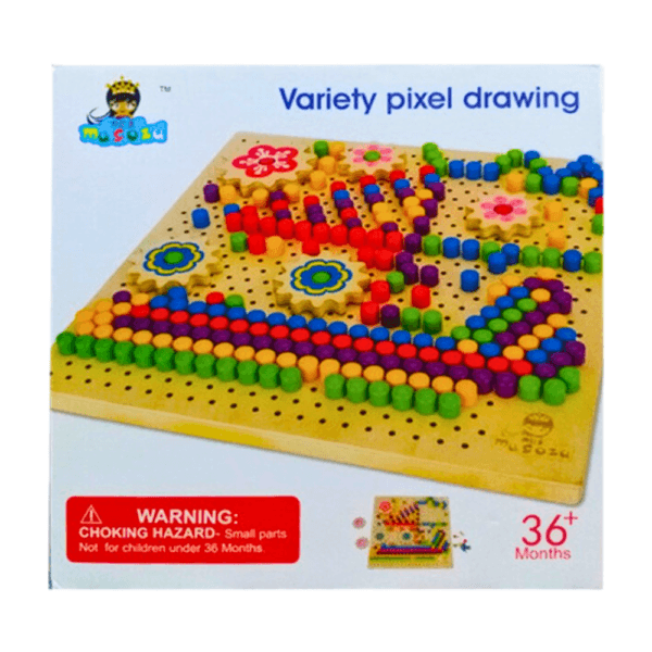 أوتاد ملوّنة لعبة تعليمية مغناطيسية للأطفال مصممة لتحفيز التعرّف على الألوان وتنمية المهارات الحركية الدقيقة